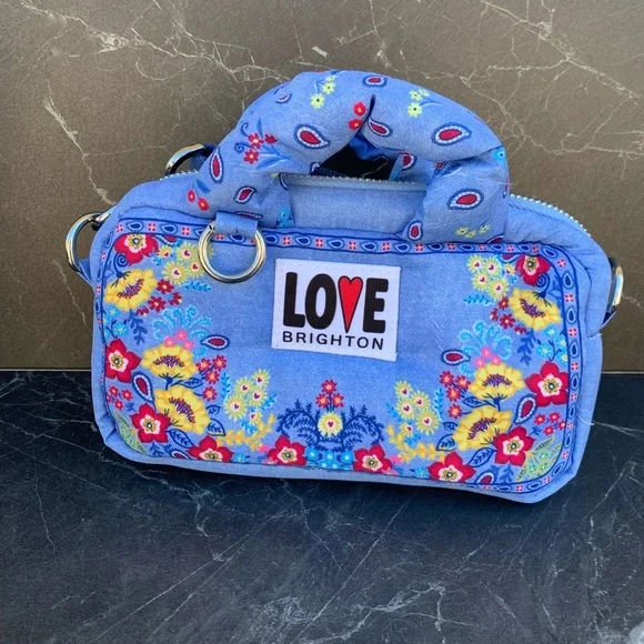 Brighton Women's Crossbody Bandana Love Crossbody Bag Brand New with Tags - Picture 3 of 6